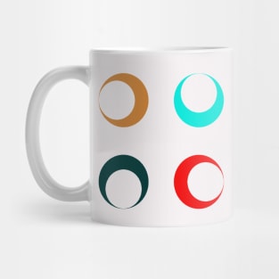 Colorful Modern Retro Geometric Pattern Mug